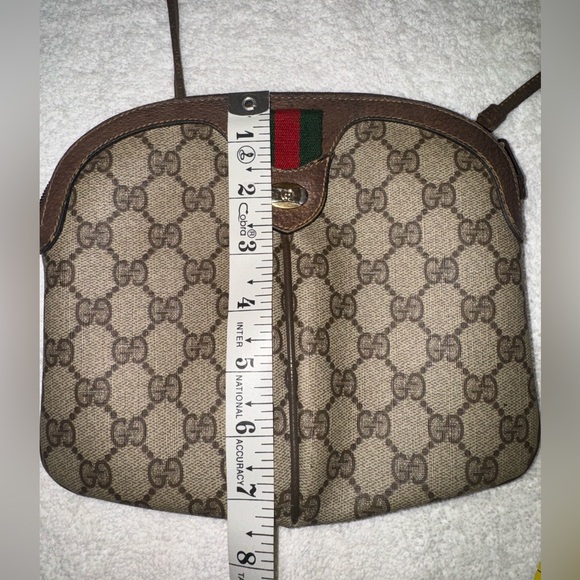 Gucci Vintage Shoulder Bag Sherry Line GG Leather PVC and Leather… - Picture 14 of 15